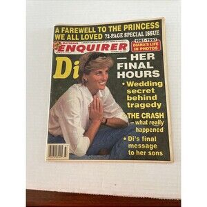 National Enquirer Magazine September 16 1997 - Di her Final Hours - Tiger Woods